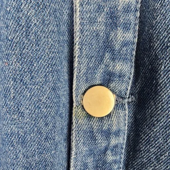 Honey Punch Button Up Braided Waistband Denim Skirt M - Picture 2 of 8